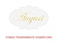Etichette adesive auguri (mm 46X27) (cod. 8O)